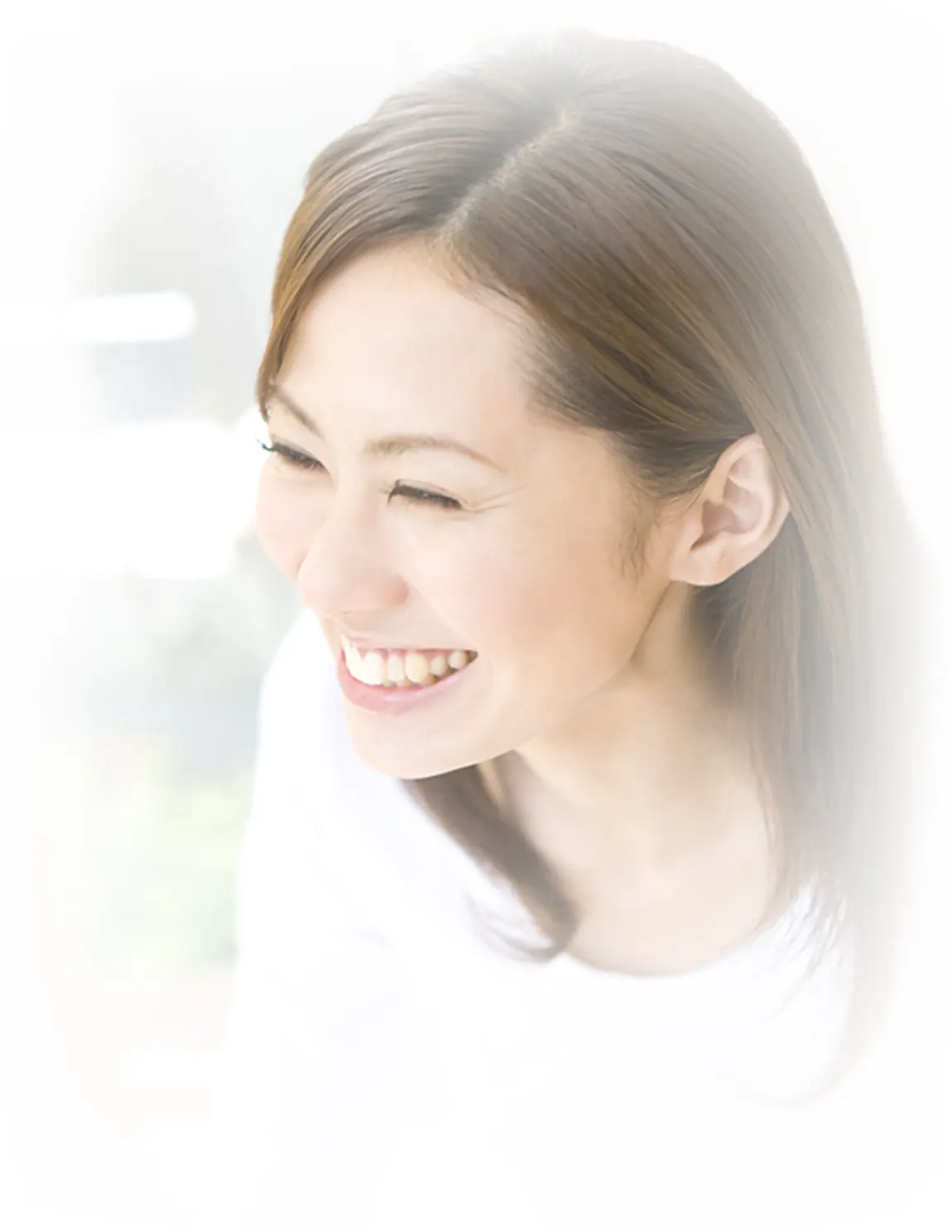 笑顔の女性 — 快適な生活と笑顔のために